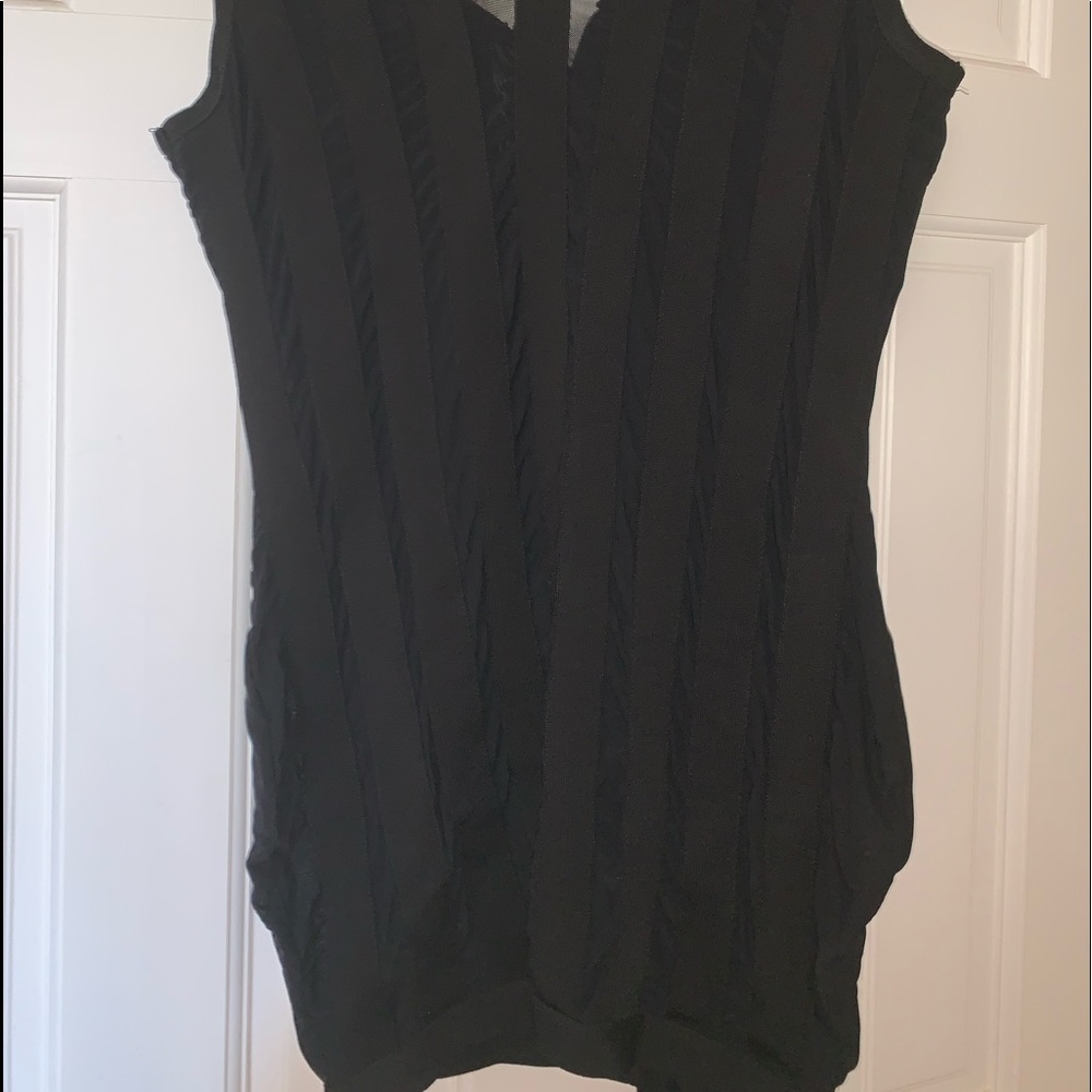 Black striped solid and sheer cover up !